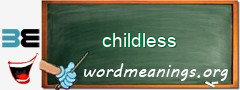 WordMeaning blackboard for childless